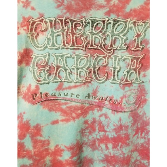 Vintage Cherry Garcia Tie Dye Distressed Shirt Grateful Dead Ben & Jerry - Picture 2 of 4